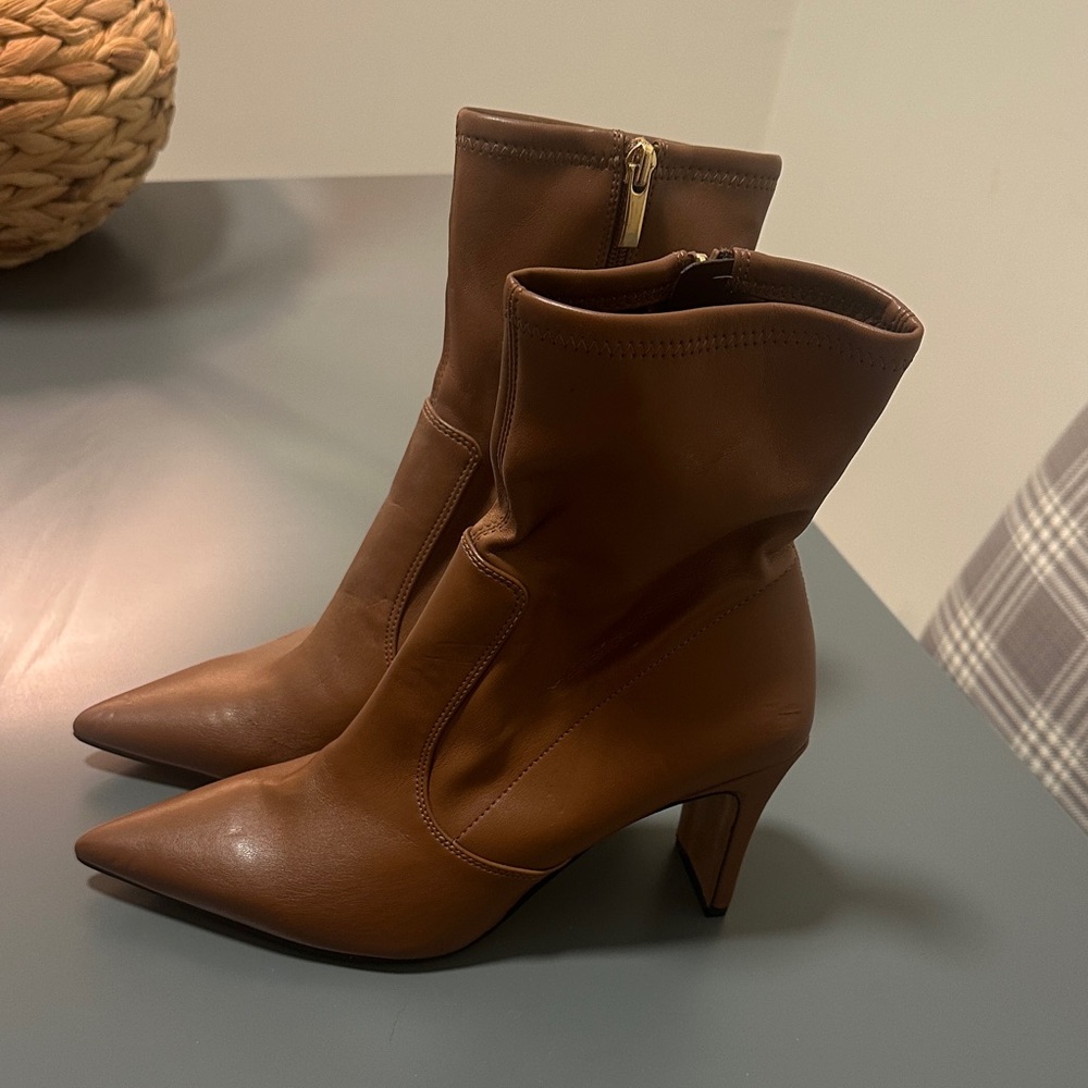 Franco Sarto Brown Ankle Boots